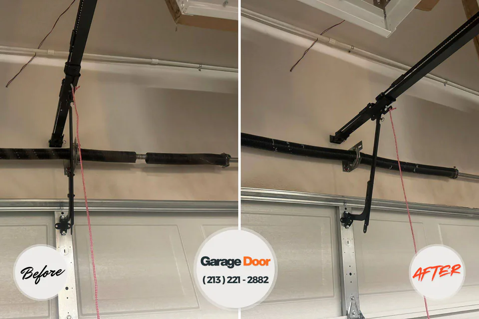Before and after: garage door repair Jim Thorpe, PA